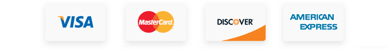 Secure checkout with major cards